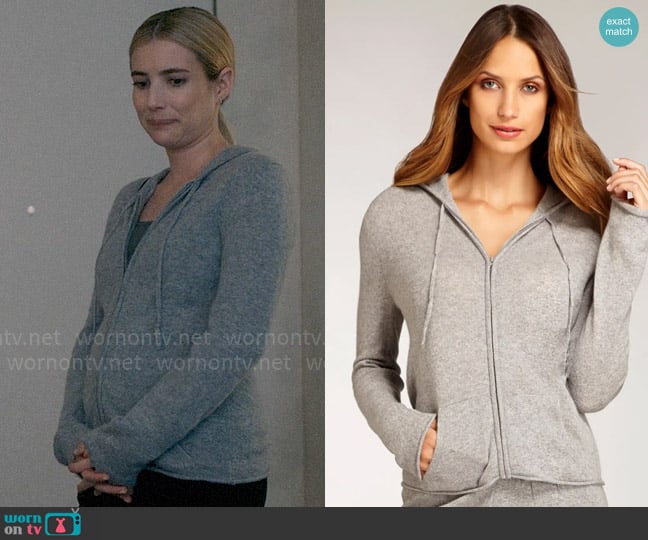 Arlotta Cashmere Hoodie worn by Anna Victoria Alcott (Emma Roberts) on American Horror Story