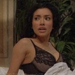 Audra’s black lace bra on The Young and the Restless