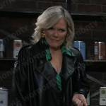 Ava’s leather trench coat on General Hospital