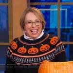 Barbara Costello’s black halloween sweater on Good Morning America