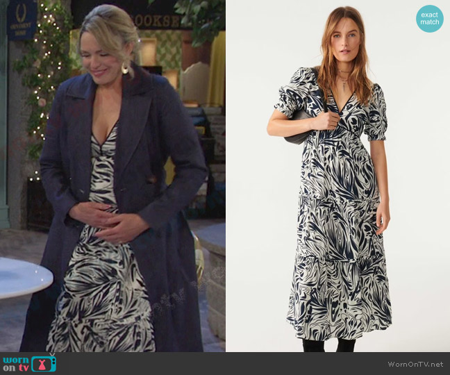 Ba&Sh Calas Dress worn by Nicole Walker (Arianne Zucker) on Days of our Lives