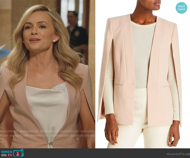 BCBGMAXAZRIA Cape Jacket worn by Amy Quinn (Lindsey Gort) on All Rise