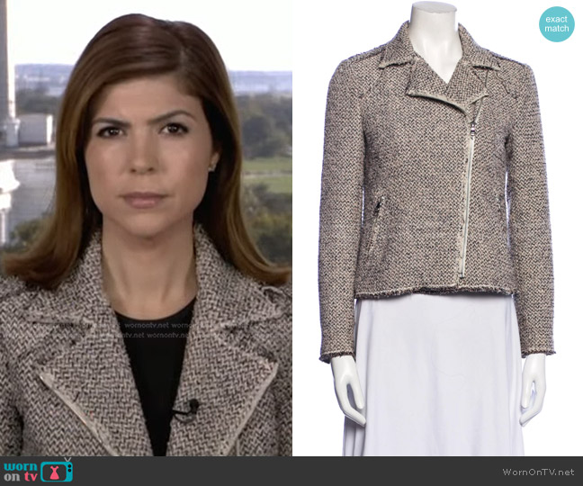 Rebecca Taylor Tweed Jacket worn by Monica Alba on NBC News Daily