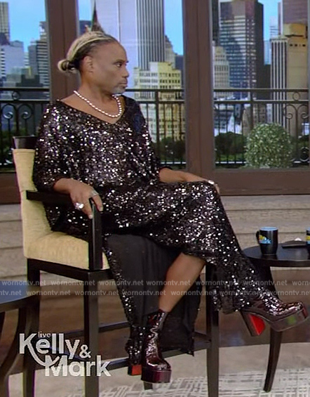 Billy Porter’s black boots on Live with Kelly and Mark