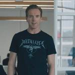 Bobby’s black Metallic graphic tee on Billions