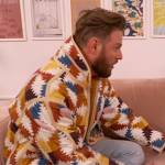 Bobby Berk’s printed padded jacket on The Drew Barrymore Show