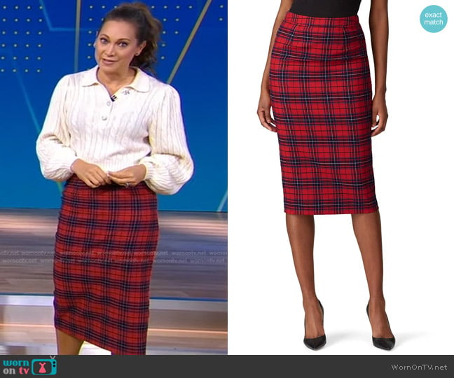 Boden Inverness Pencil Skirt worn by Ginger Zee on Good Morning America