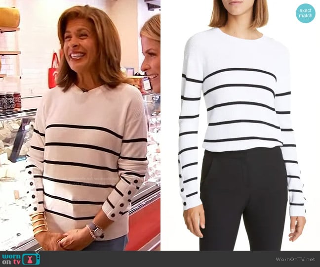 Boss Fittina Stripe Sweater worn by Hoda Kotb on Today