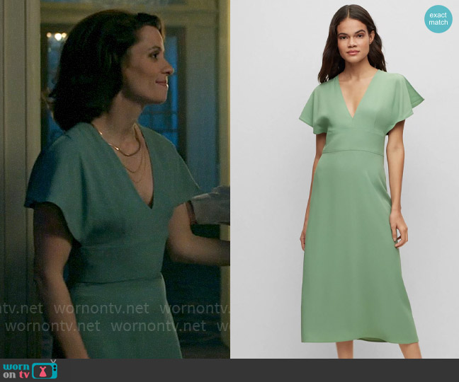 BOSS Dawinga Dress in Green worn by Charlotte Collins (Lara Jean Chorostecki) on Chucky