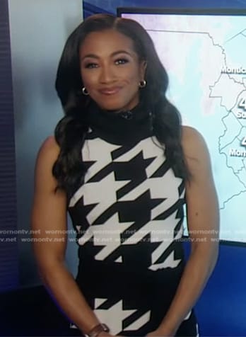 Brittany Bell's houndstooth dress on Good Morning America