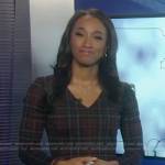 Brittany’s burgundy plaid dress on Good Morning America