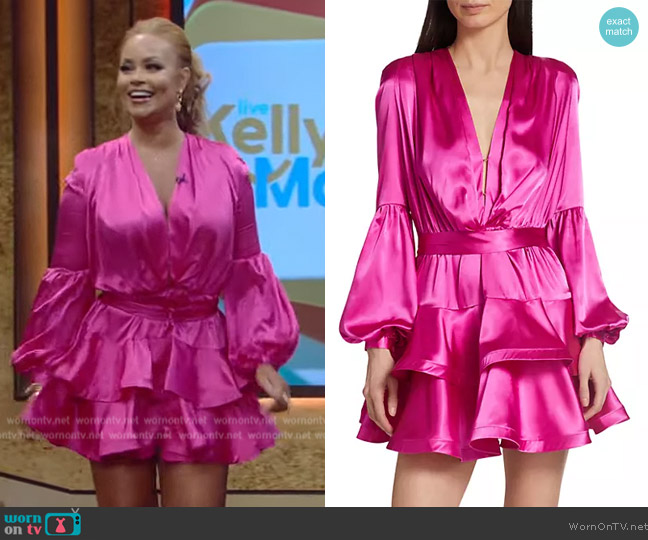 Bronx and Banco Bedouin Ruffled Mini Dress worn by Gizelle Bryant on Live with Kelly and Mark