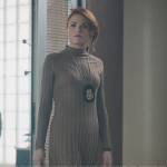 Luena’s brown ribbed long sleeve dress on Elite