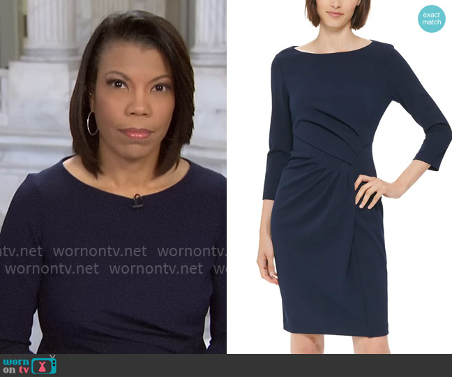 Calvin Klein Boatneck Midi Dress worn by Nikole Killion on CBS Mornings