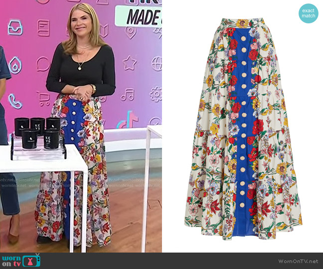 Jenna Blossoms on Today with Vibrant Floral Print Maxi Skirt! | WornOnTV