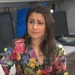 Dr Celine Gounder’s floral blouse on CBS Mornings