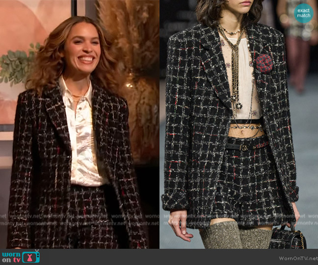 Chanel 2022 Fall Winter Collection worn by Cleo Wade on The Drew Barrymore Show