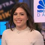 Chloe Melas’s ivory ribbed dress on NBC News Daily