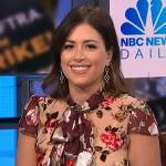 Chloe Melas’s floral tie neck top on NBC News Daily