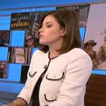 Chloe’s white tweed blazer on NBC News Daily