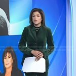Chloe’s green velvet blazer and pants on Today