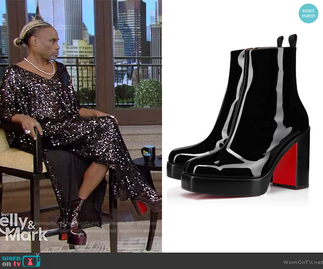 Christian Louboutin Angels Boots worn by Billy Porter on Live with Kelly and Mark