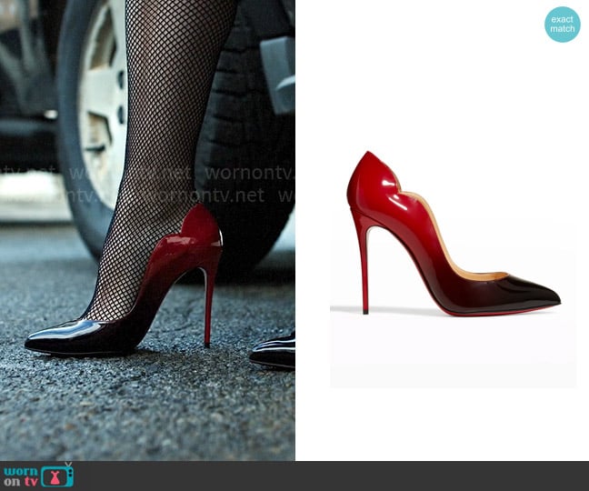 Christian Louboutin Hot Chick Ombre Red Sole Pumps worn by Jennifer Tilly (Jennifer Tilly) on Chucky