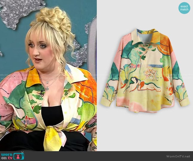 Cider All Over Print Blouse worn by Brittany Broski on Today