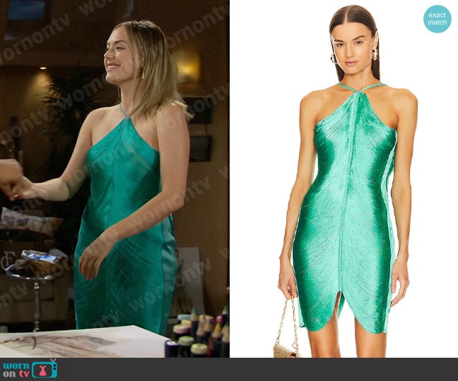 Cult Gaia Mara Dress in Ebra worn by Hope Logan (Annika Noelle) on The Bold and the Beautiful