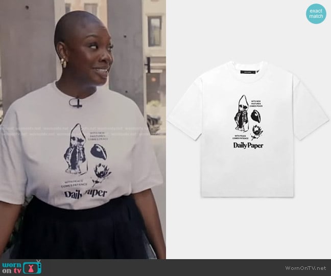 Daily Paper Ruhinda T-Shirt worn by Yomi Adegoke on Good Morning America