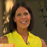 Dana Jacobson’s yellow sleeveless polo on CBS Mornings