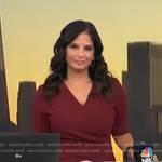 Darlene’s burgundy sheath dress on Today