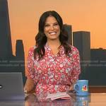 Darlene’s red floral print dress on Today