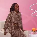 Deborah Roberts’ geometric print shirtdress on Sherri