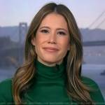 Deirdre’s green turtleneck top on NBC News Daily