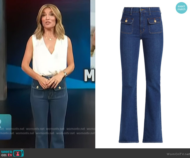 WornOnTV: Kit’s white wrap top and jeans on Access Hollywood | Kit ...