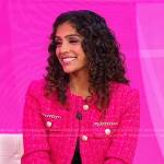 Dr. Ami Shah’s pink tweed jacket on Good Morning America