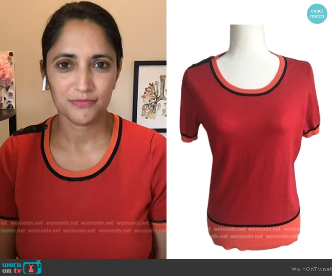 Banana Republic Issa Top worn by Dr Kavita Patel on NBC News Daily