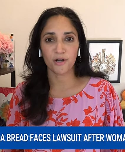 Dr. Kavita Patel's pink floral top on NBC News Daily