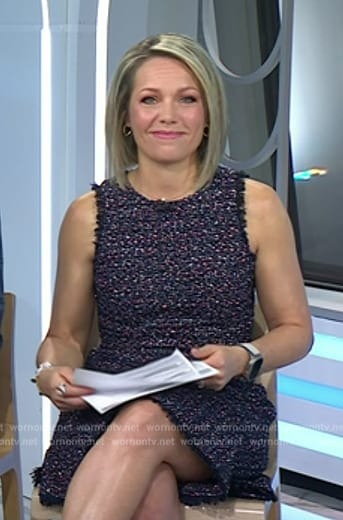 Dylan’s tweed sleeveless dress on Today