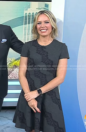 Dylan's grey lace panel dress on Today