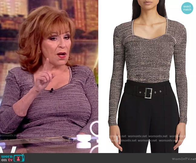 Elie Tahari Kaylee Spacedye Sweater worn by Joy Behar on The View