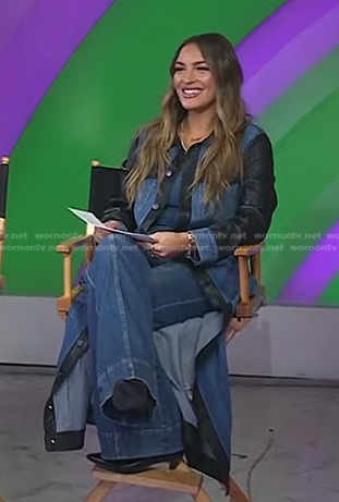 Emily Orozco’s leather and denim coat on Today