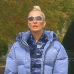 Erika’s blue down jacket on The Real Housewives of Beverly Hills