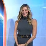 Erin Andrews’s grey ribbed knit midi dress on Today