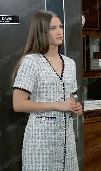 Esme's tweed button front dress on General Hospital