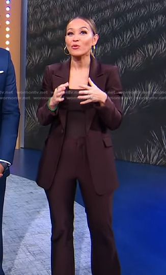 WornOnTV: Eva's brown pant suit on Good Morning America, Eva Pilgrim