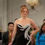 Black crystal encrusted Forrester Creations gown on The Bold and the Beautiful