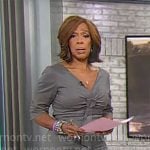 Gayle King’s grey v-neck dress on CBS Mornings