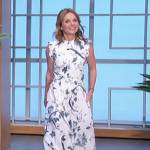 Geri Halliwell white floral print dress on The Talk